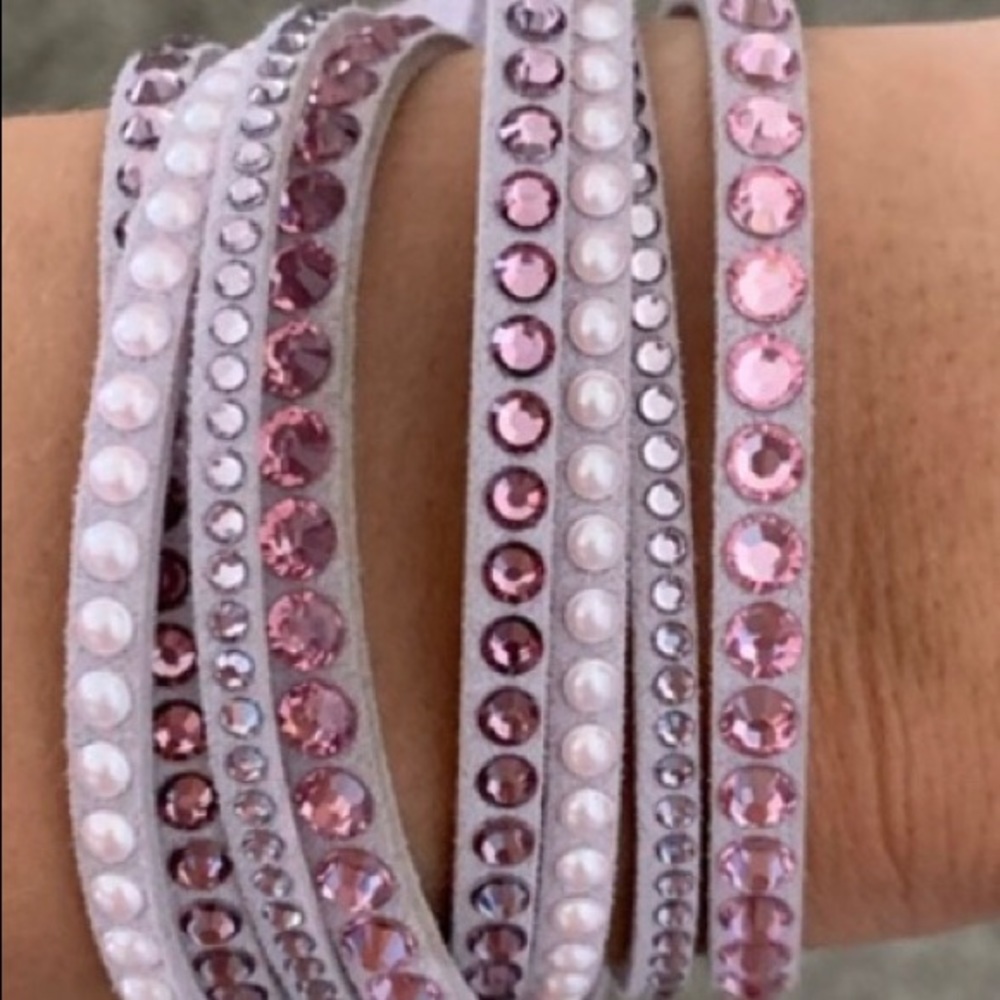 Swarovski purple/pink wrap bracelet